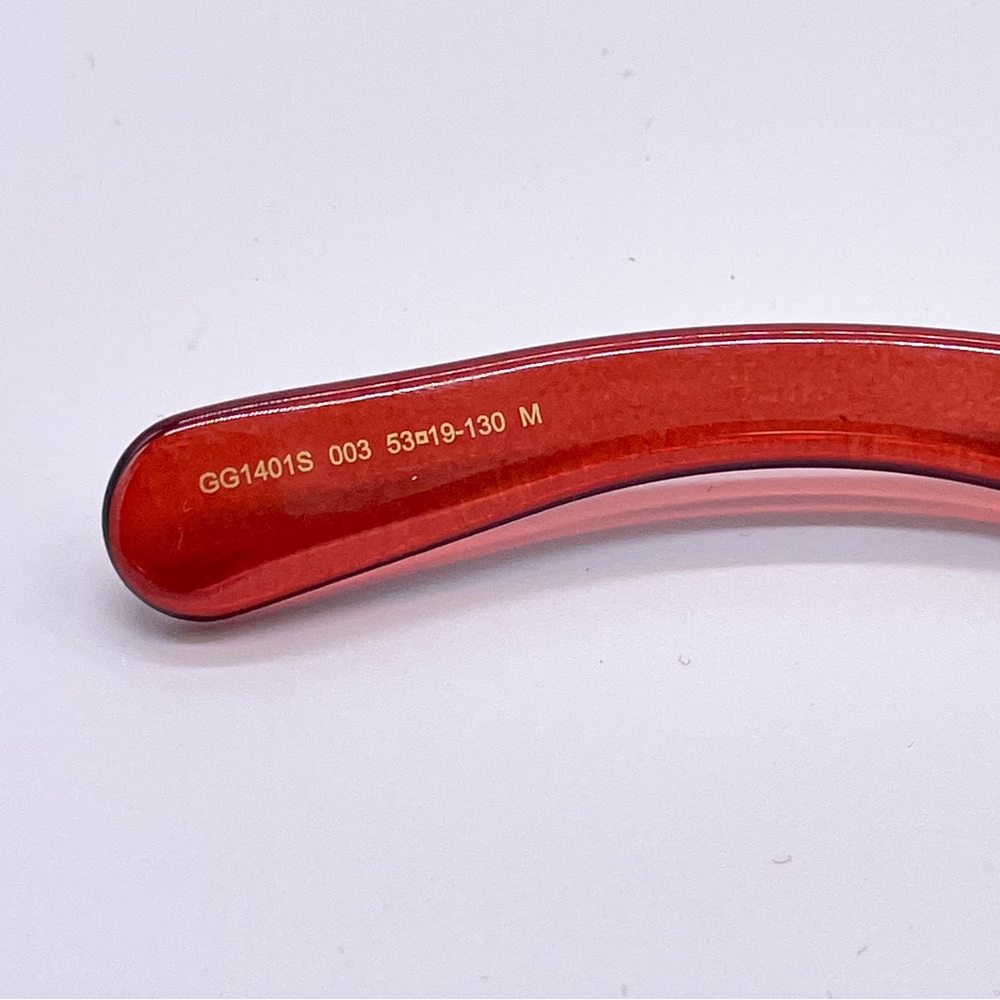 NEW GUCCI GG1401S 003 RED WOMEN OVAL SUNGLASSES - Picture 8 of 11